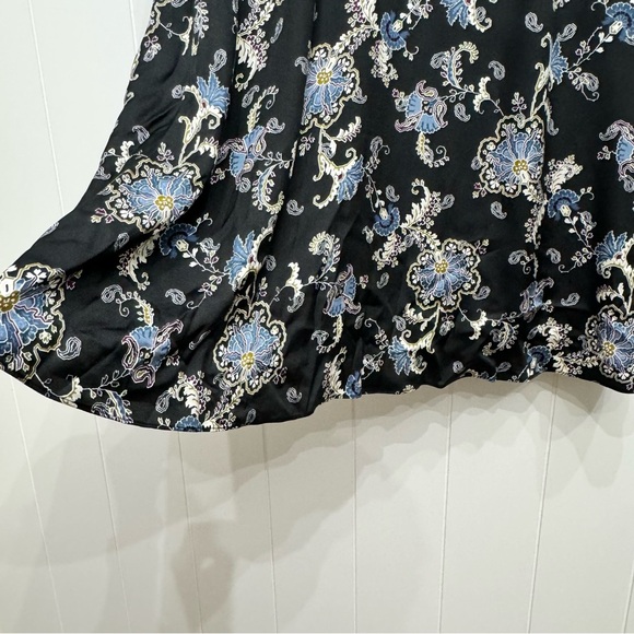 Rebecca Taylor Floral Paisley Print Silk Blend Mini Dress Flutter Sleeves Size 6 - Picture 7 of 16